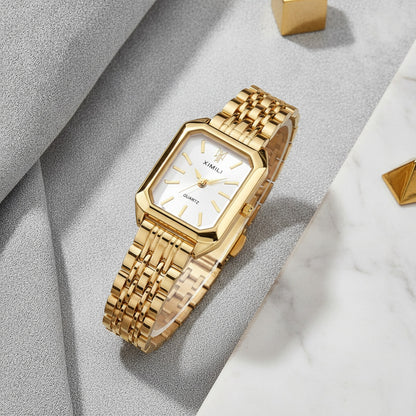 Montre Dorée Femme - Élégance, Acier Inoxydable - Quartz