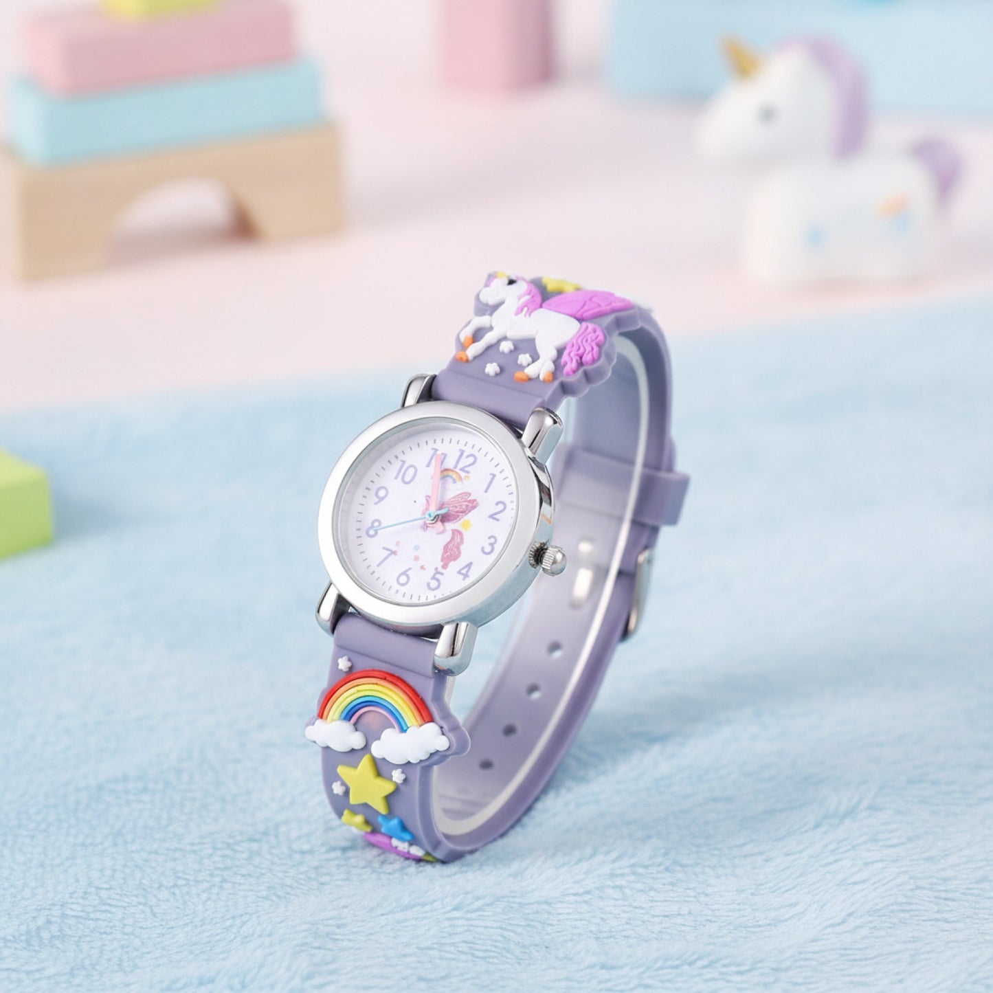 Montre Licorne Enfant - Arc-En-Ciel, Violet - Quartz