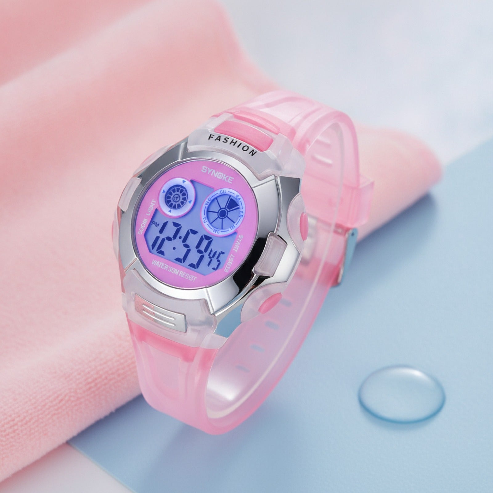 Montre Électronique Enfants - Étanche, Rose