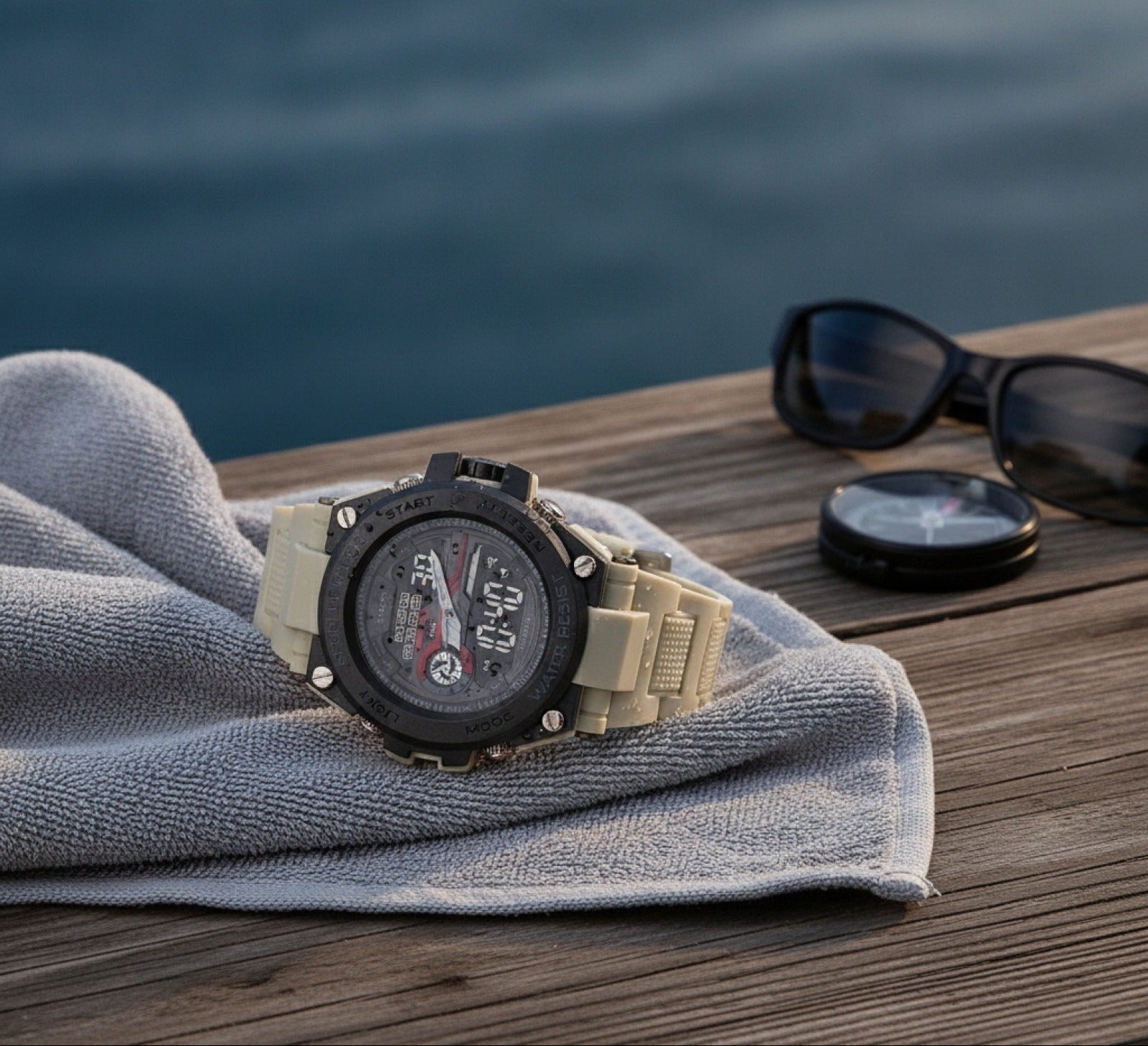 Montre de Sport pour Homme : Étanche, Multifonction, LED & Réveil