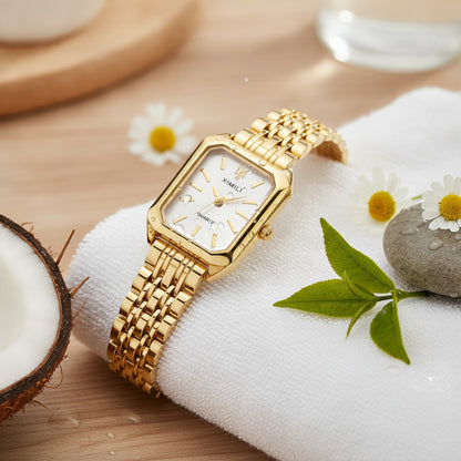 Montre Dorée Femme - Élégance, Acier Inoxydable - Quartz