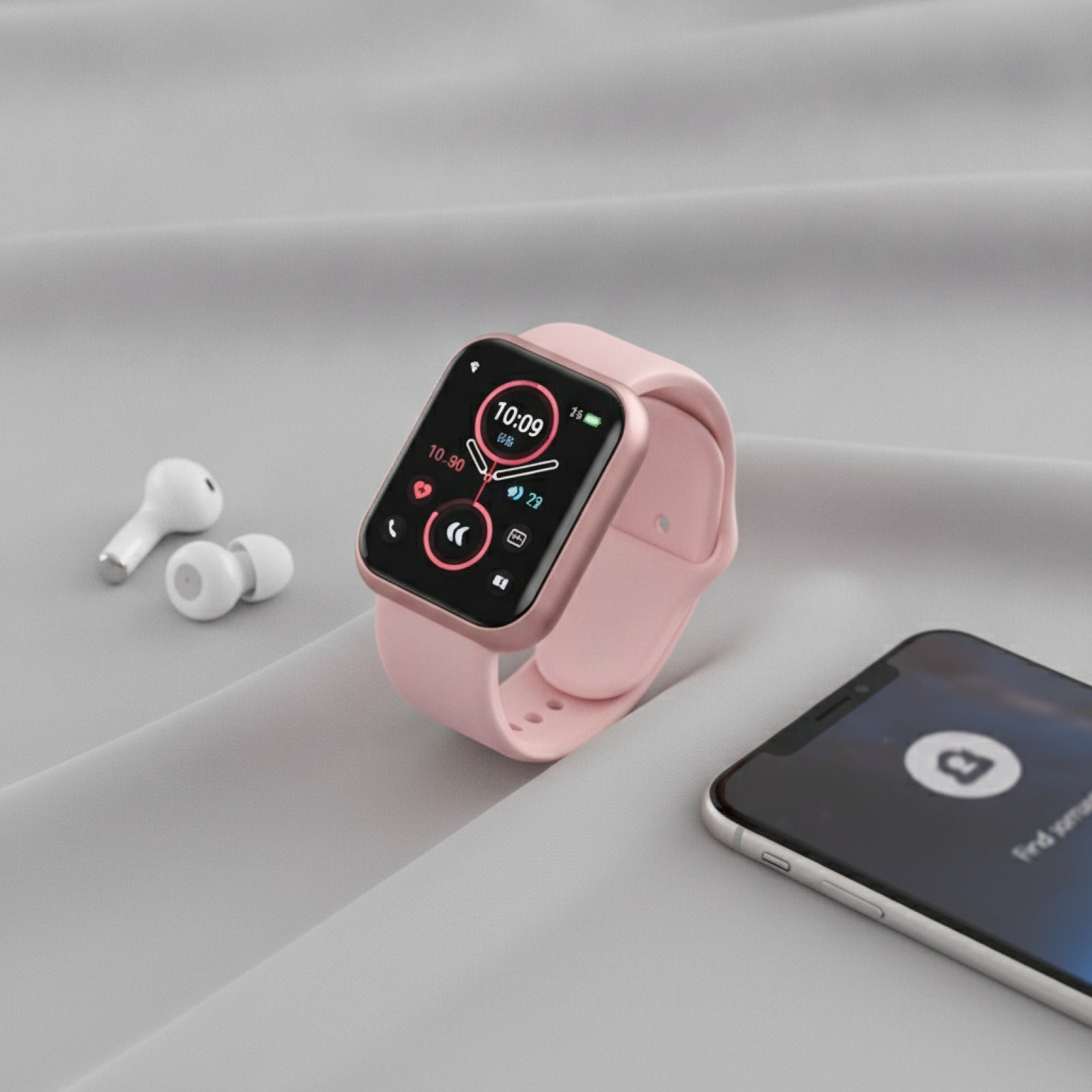 Montre Connectée - Fitness, Sommeil, Musique - Rose