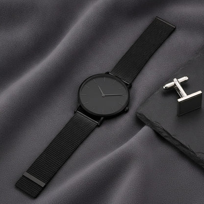 Montre Homme - Acier Inoxydable - Noire