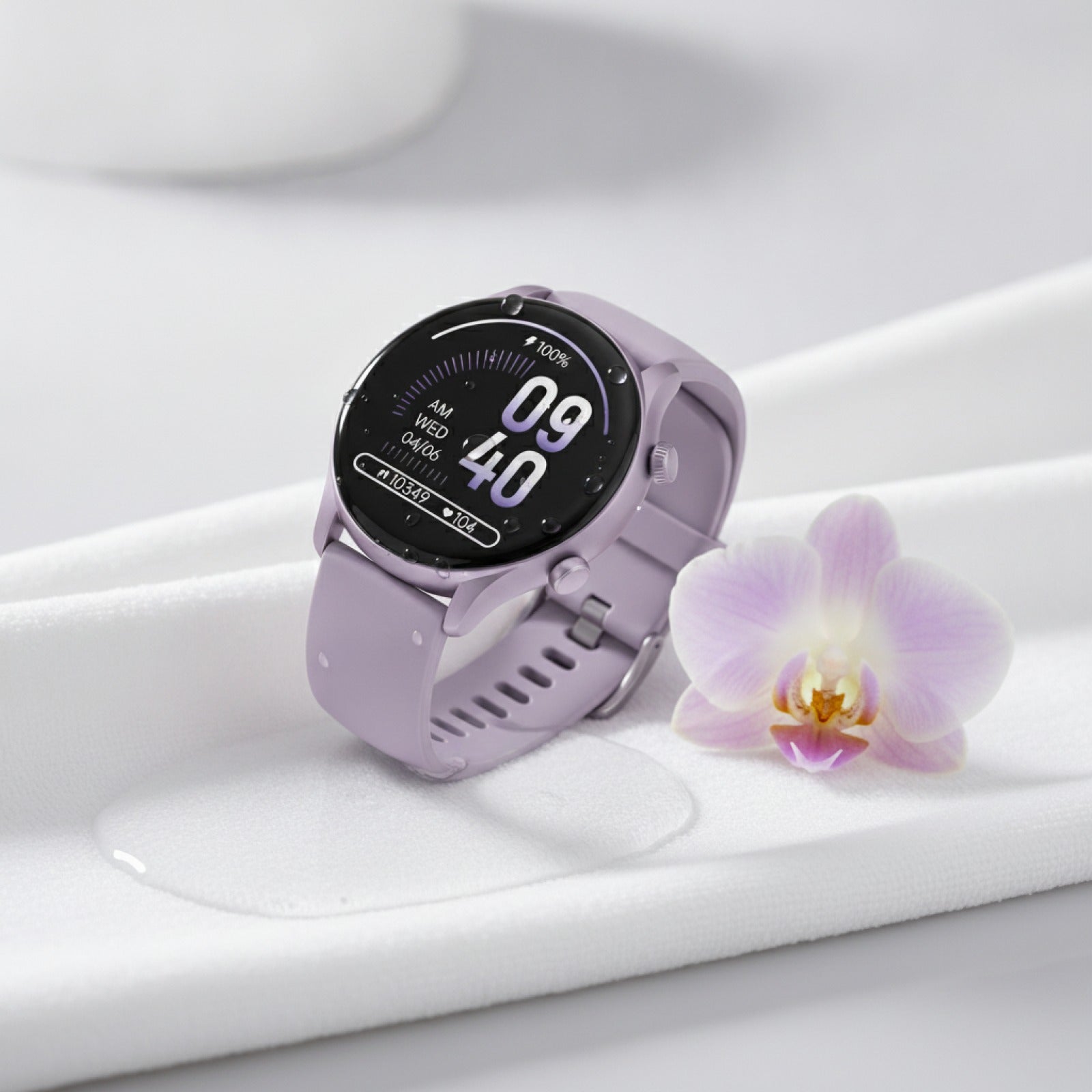 Montre Connectée - Appel Vocal, Grand Écran HD, Suivi Fitness -Violette