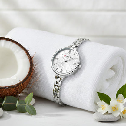 Montre Argentée Femme - Bracelet acier inoxydable - Quartz
