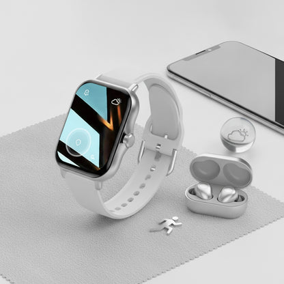 Montre Connectée - Appels, Messages, Sport & Météo - Argent