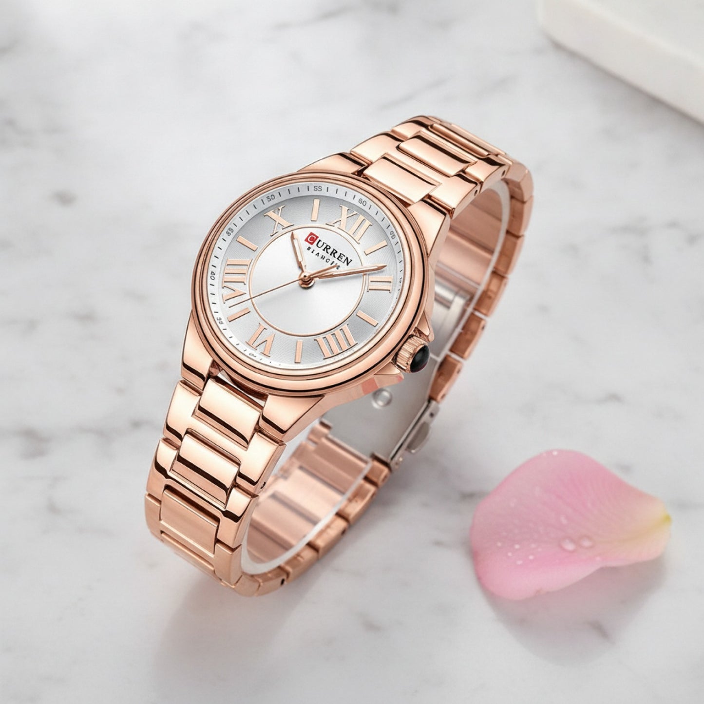 Montre Or Rose Femme  - Bracelet Acier – Quartz Analogique