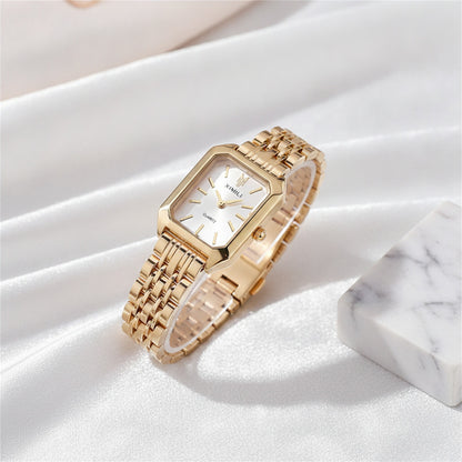 Montre Luxe Femme -Acier Inoxydable Blanche, élégante - Quartz