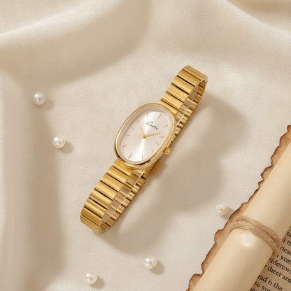 Montre Femme - Bracelet Doré, Élégante - Quartz