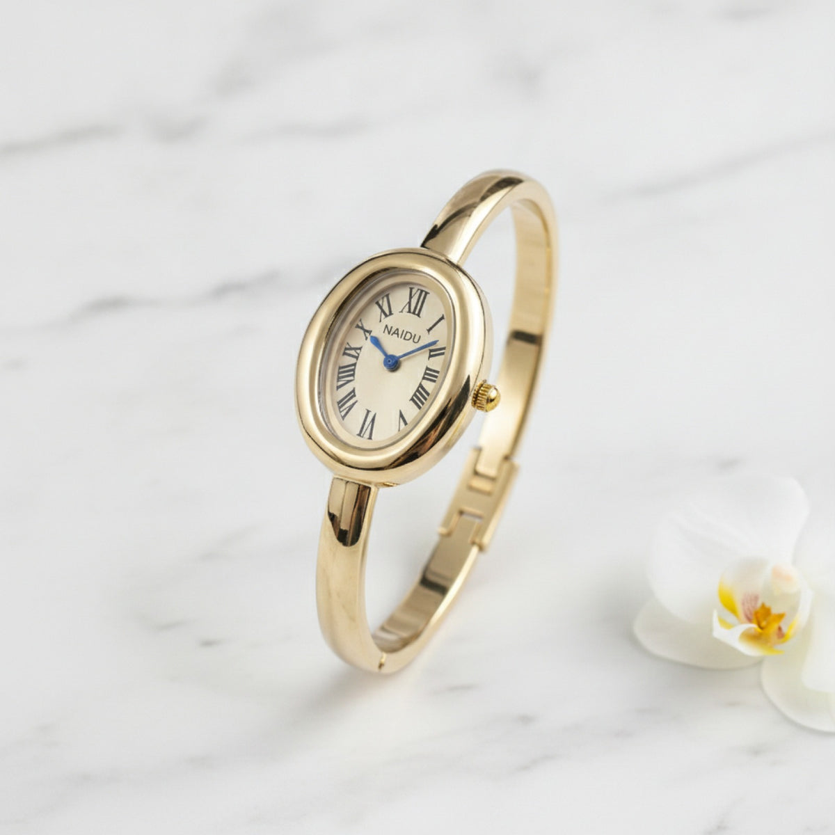 Bracelet Montre Femme Acier Inoxydable Doré Petit Cadran - Cadeau Mode