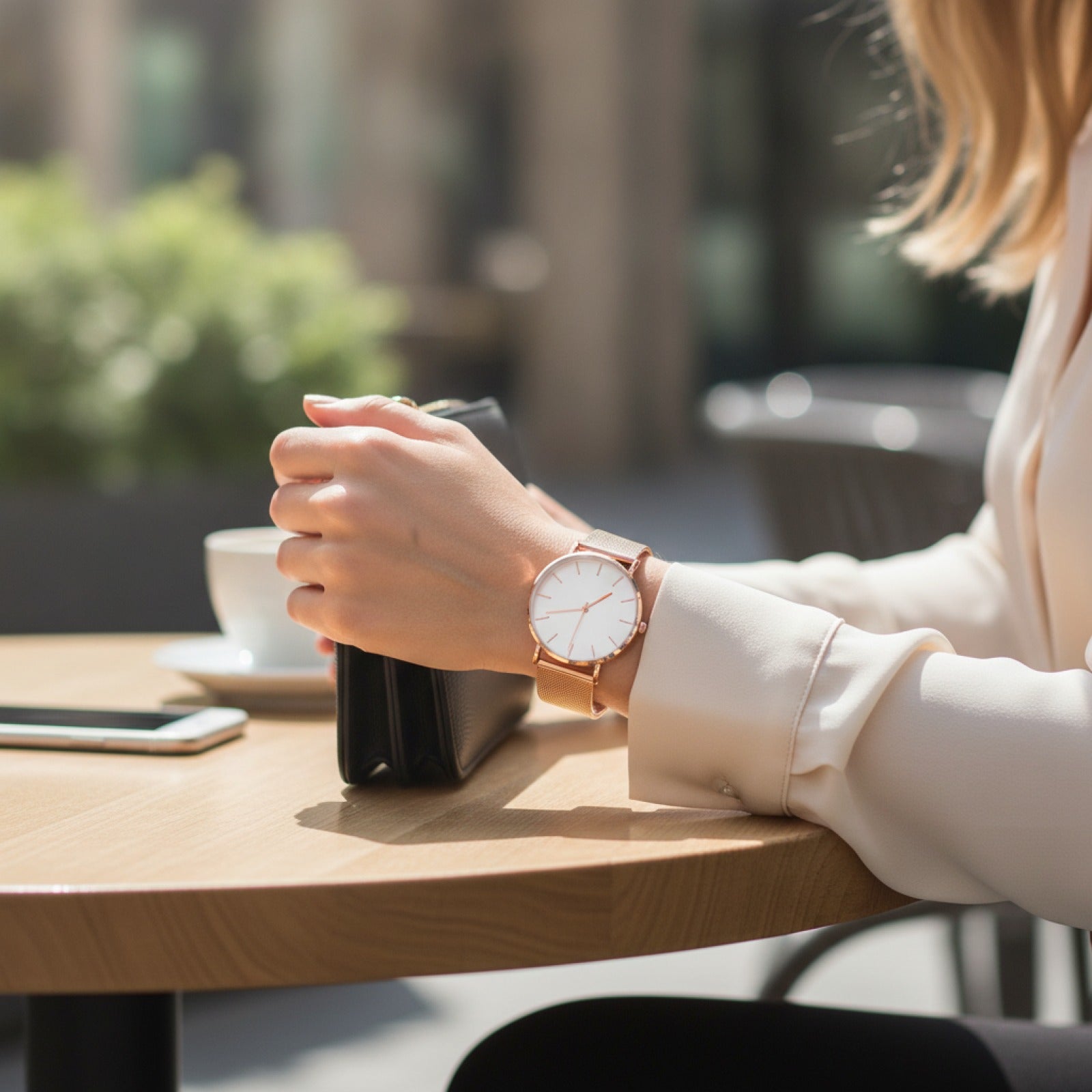 Montre Femme - Or Rose, Bracelet Acier - Quartz