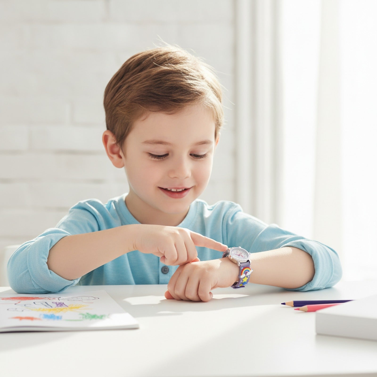 Montre Licorne Enfant - Arc-En-Ciel, Violet - Quartz