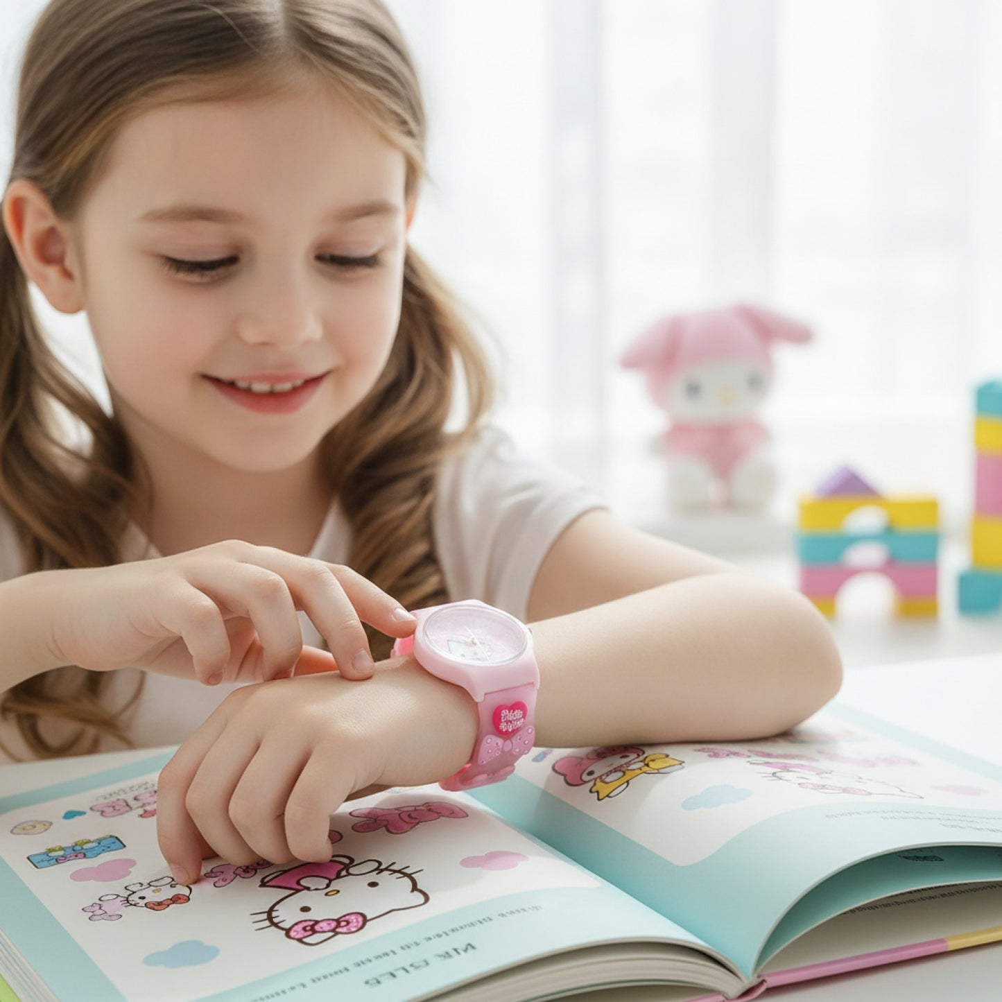 Montre 3D Hello Kitty Enfant - Boîte Cadeau