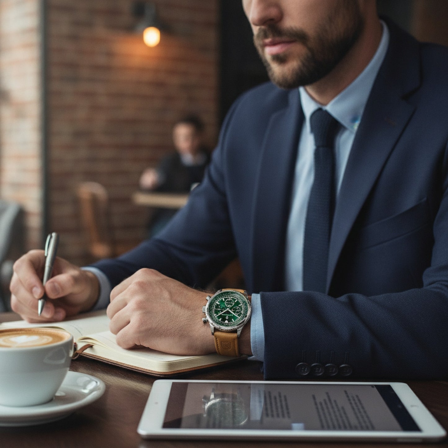 Montre Homme : Luxe, Étanche, Chronographe & Date - Bracelet Cuir Sport Militaire