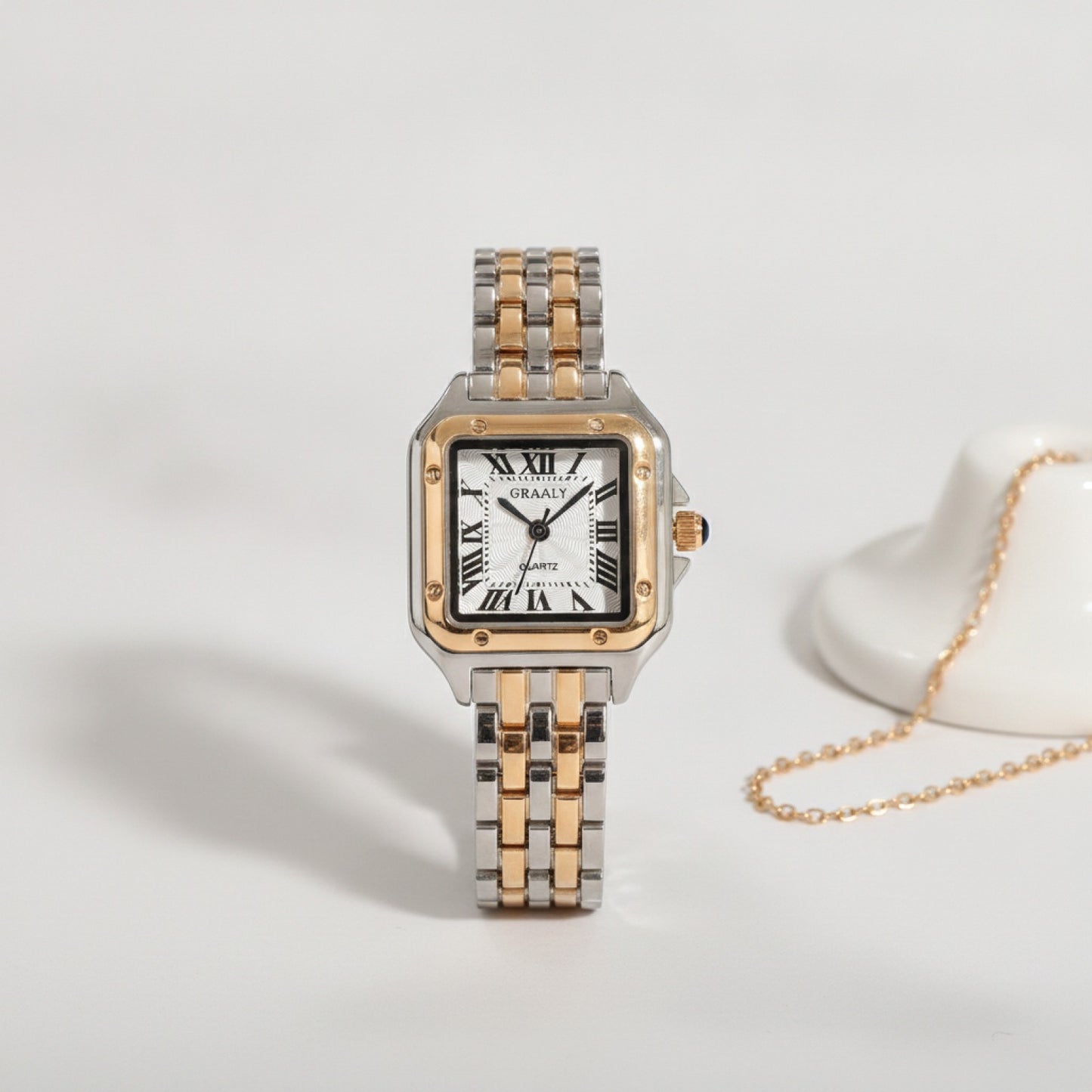Montre Luxe Femme Or, Acier Inoxydable - Quartz Élégante Bracelet Mode