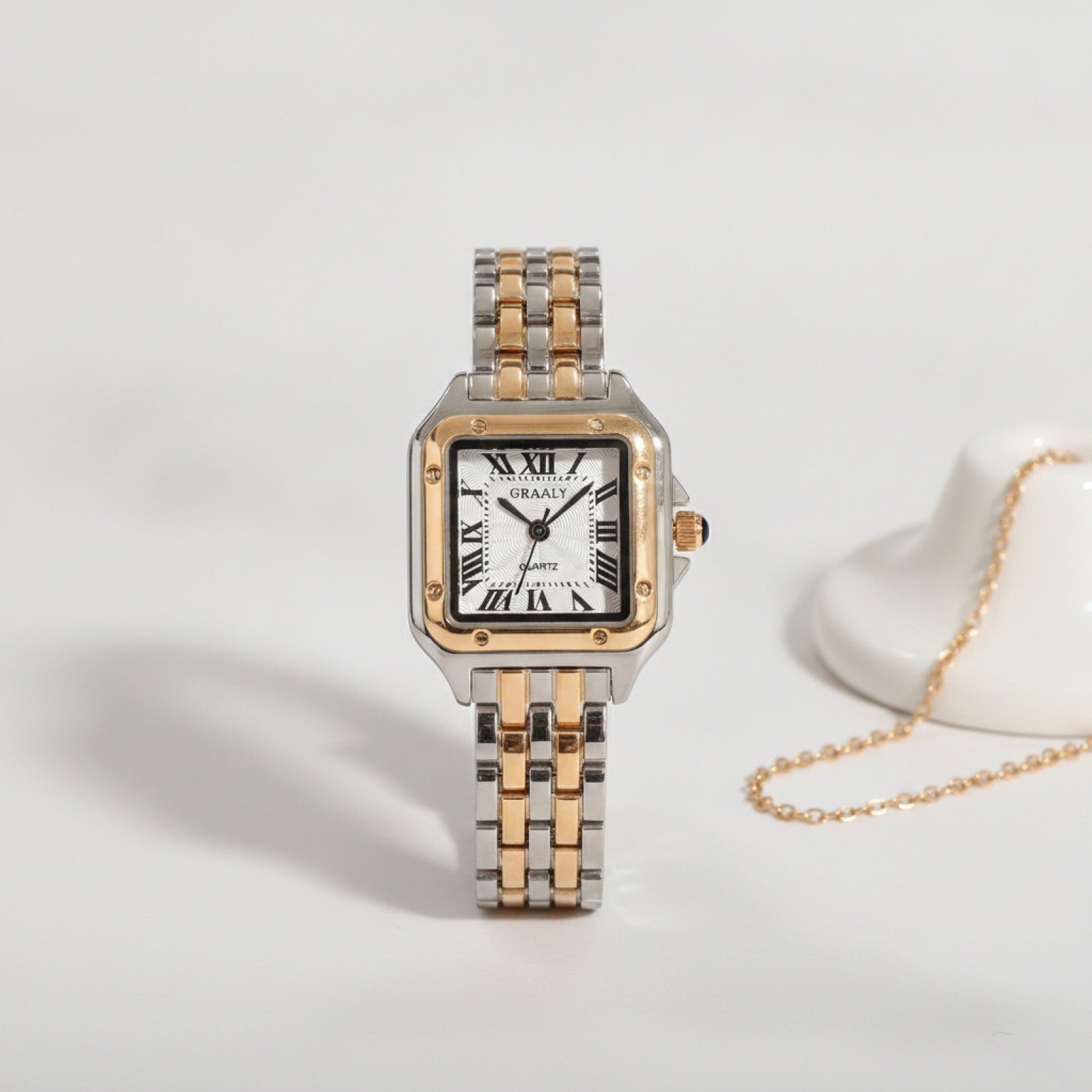 Montre Luxe Femme Or, Acier Inoxydable - Quartz Élégante Bracelet Mode