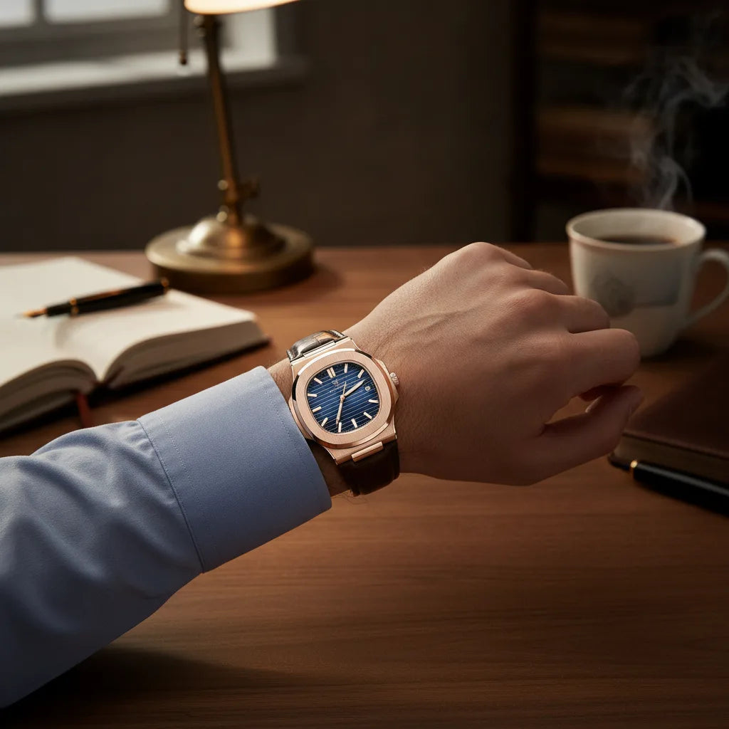 Montre Homme Bracelet Cuir – L’Allure Intemporelle