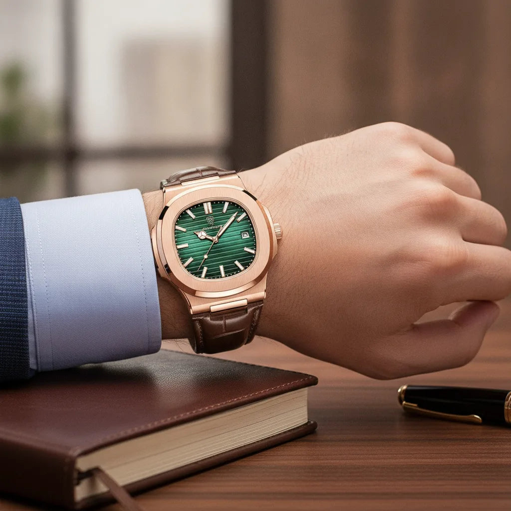 Montre Homme Bracelet Cuir – L’Allure Intemporelle