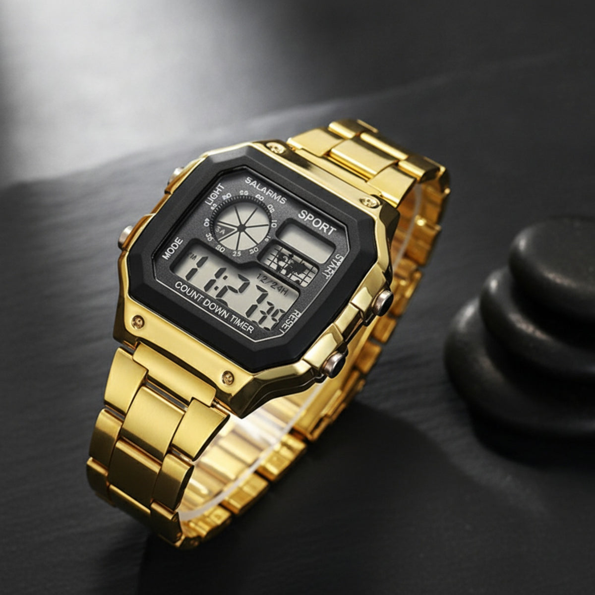 Montre Homme : Luxe, Sport, Acier Inoxydable & LED