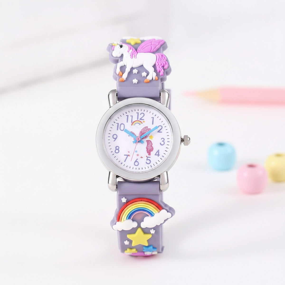 Montre Licorne Enfant - Arc-En-Ciel, Violet - Quartz