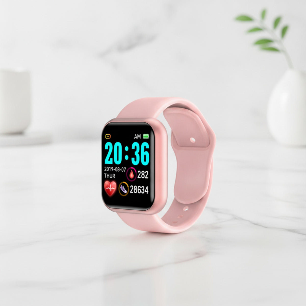 Montre Connectée - Fitness, Sommeil, Musique - Rose