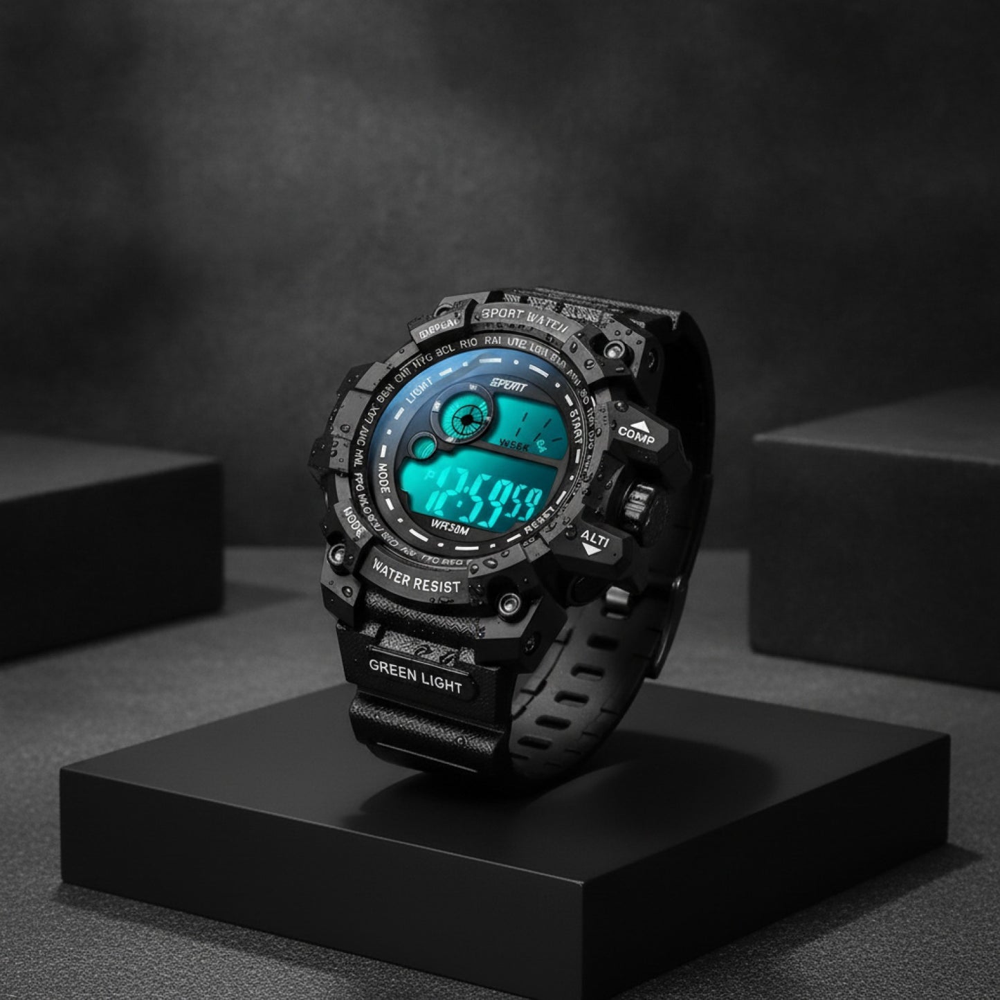 Montre Numérique LED Homme - Sport, Étanche, Date - Style Militaire