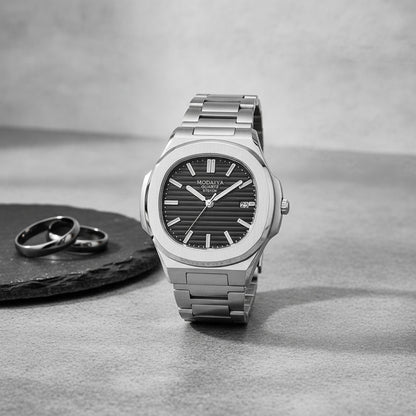 Montre de Luxe Homme Automatique Acier Inoxydable Chronographe Sport