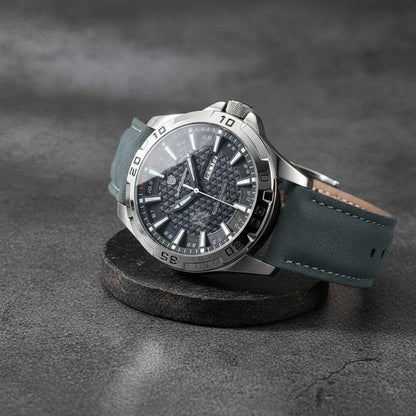 Montre Homme - Cuir, Étanche, Lumineuse, Date & Semaine - Quartz Sport