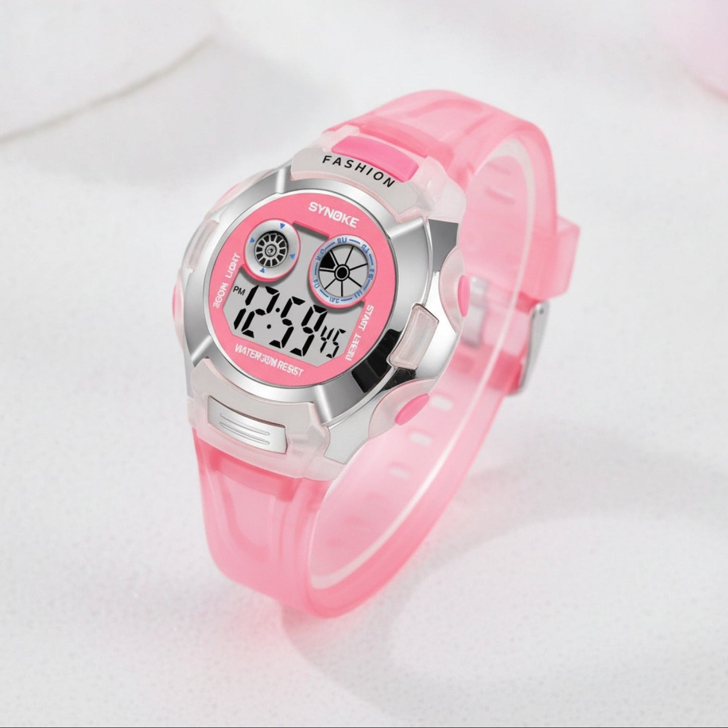 Montre Électronique Enfants - Étanche, Rose