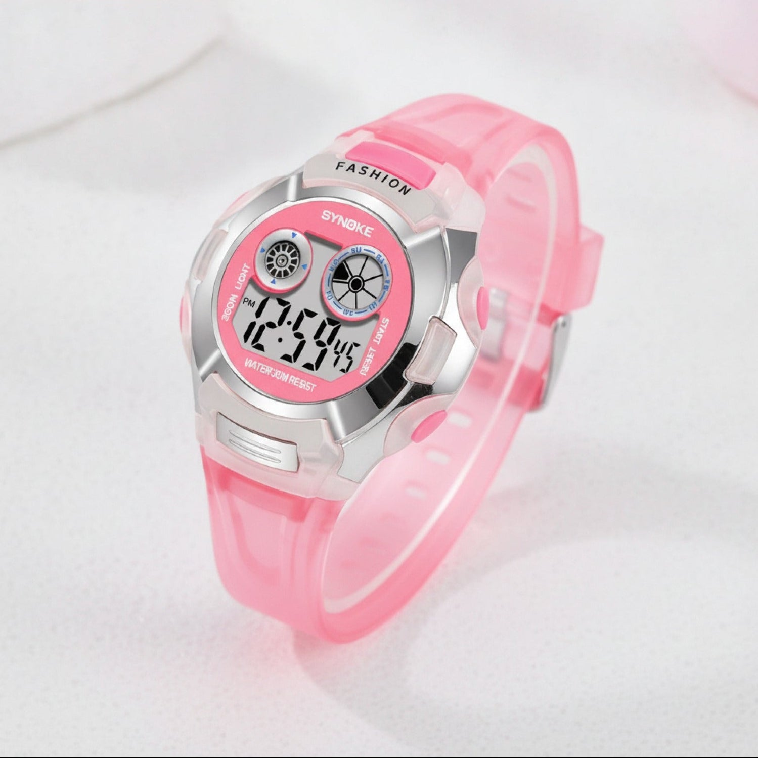 Montre Électronique Enfants - Étanche, Rose