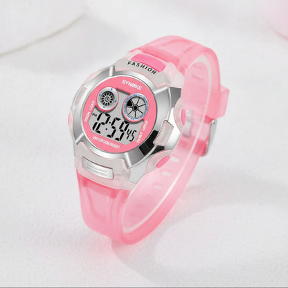 Montre Électronique Enfants - Étanche, Rose